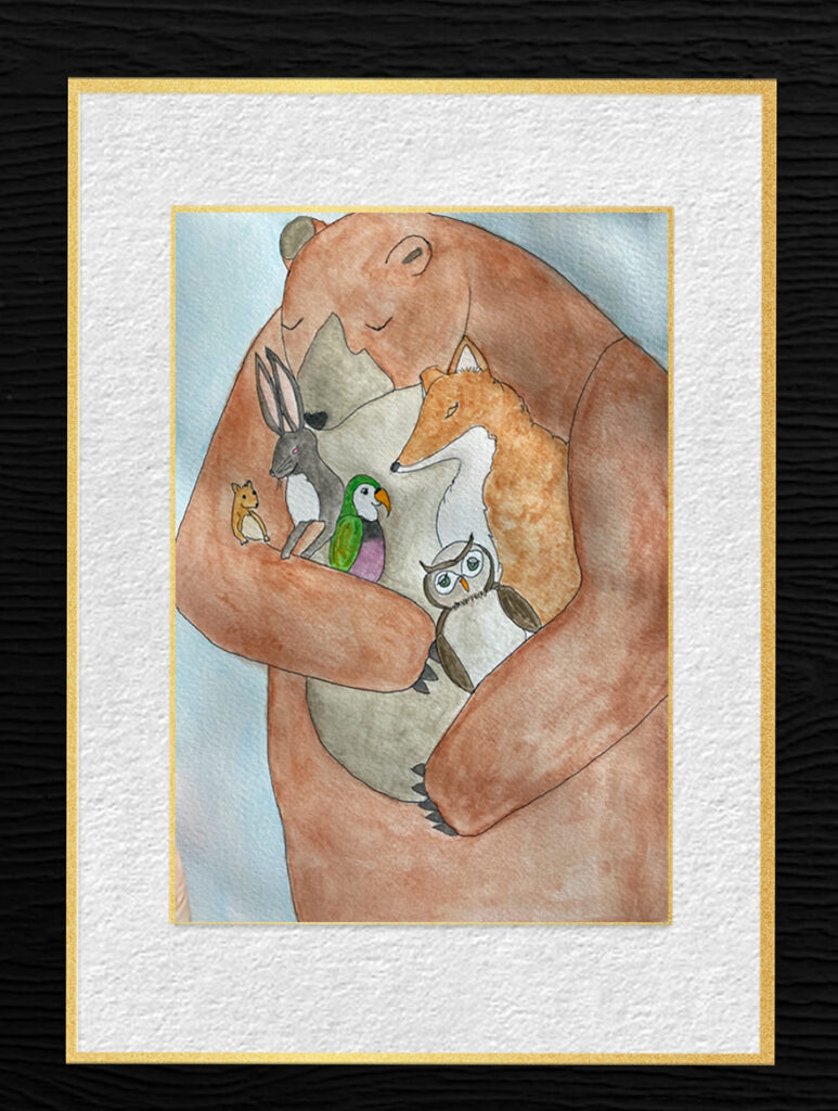 Black Frame Bear And Friends 773x1024